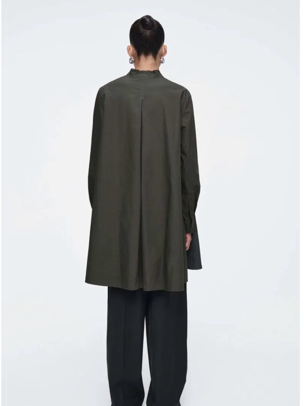 ⭐️Cos Ruffled Khaki Swing Dress✔️ - Picture 2 of 12
